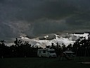 Rover under clouds, Veere campground