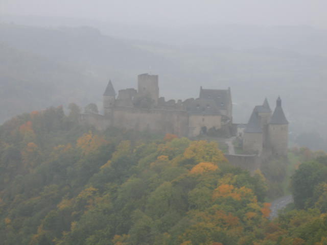 As close as we got to Bourscheid Castle: another 2-3 kms straight down