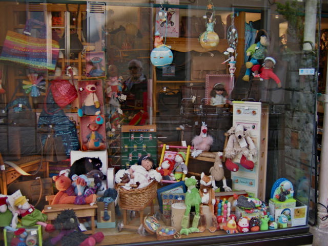 A toy shop window