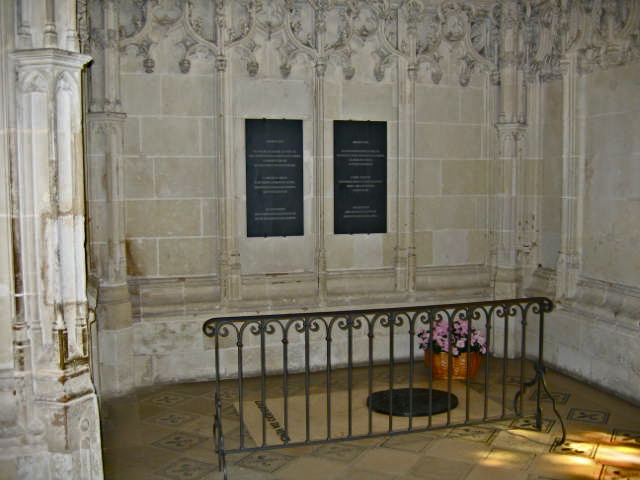 Leonardo de Vinci tomb (?), Amboise Chateau Royale