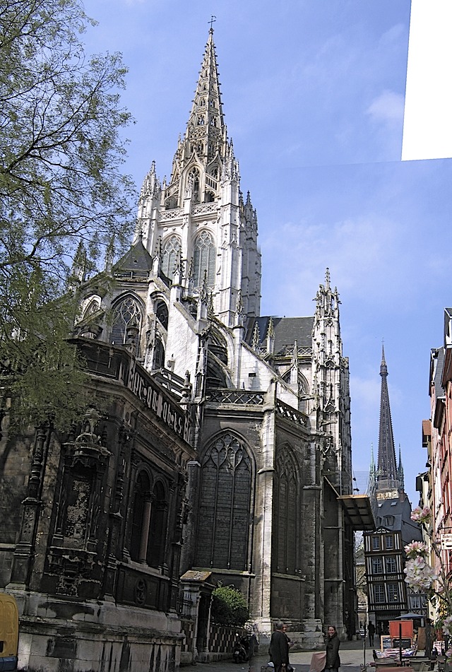 Eglise Saint-Maclou and Cathedral spire